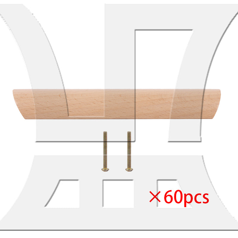 BQLZR 128mm Pitch Wooden Cabinet Hardware Handle Pull for Drawers