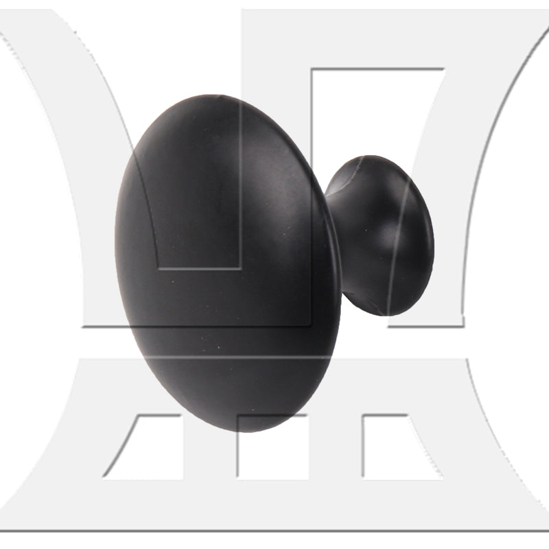 BQLZR Round Drawer Knobs for Bedroom Kitchen 30mm Diameter Black w/ Screws