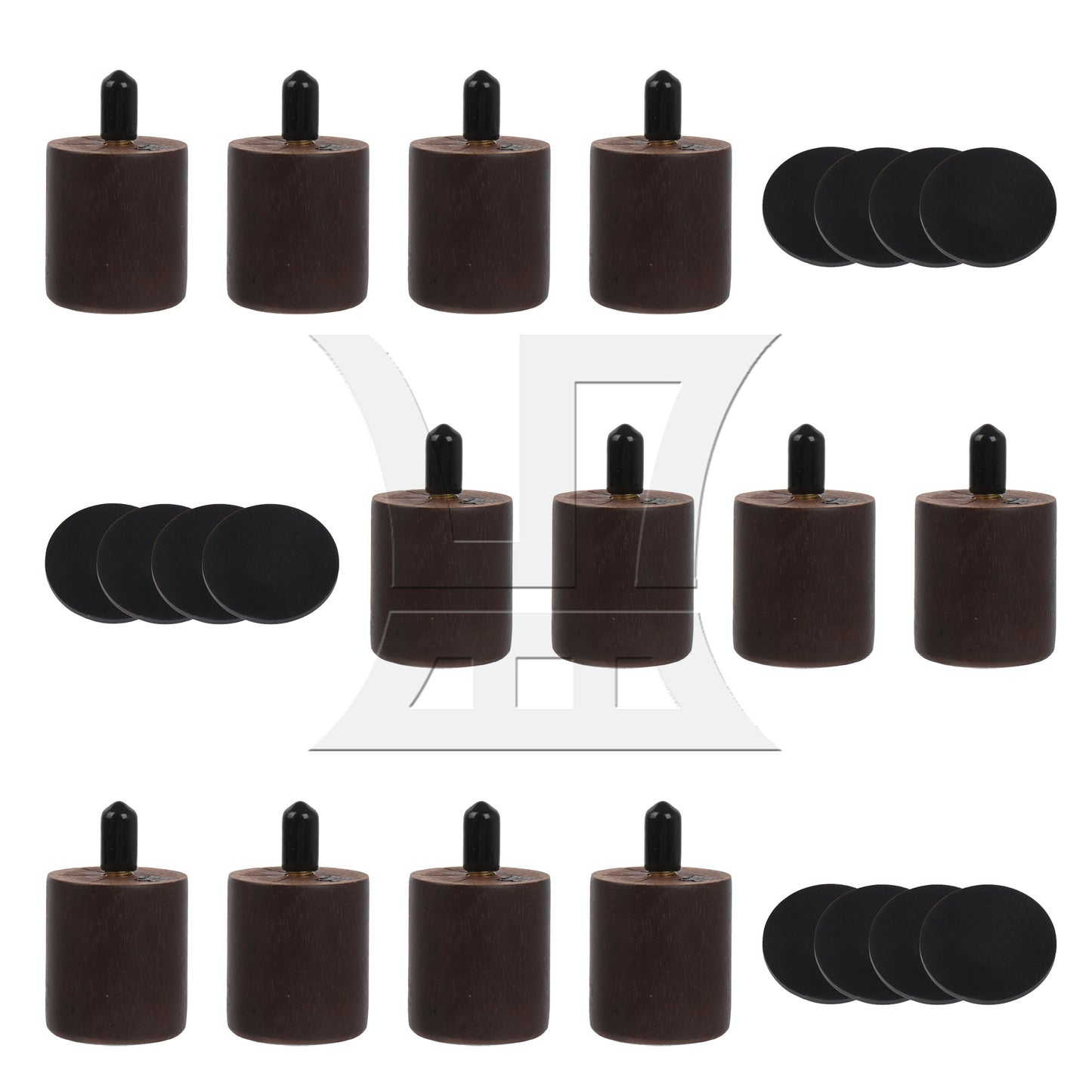BQLZR  Furniture Sofa Couch Legs Round Wood w/ Brad Hole Tee Nuts M3.5 Screw