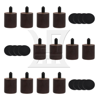 BQLZR  Furniture Sofa Couch Legs Round Wood w/ Brad Hole Tee Nuts M3.5 Screw