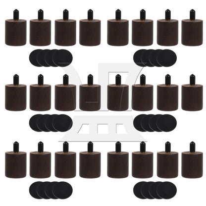 BQLZR  Furniture Sofa Couch Legs Round Wood w/ Brad Hole Tee Nuts M3.5 Screw