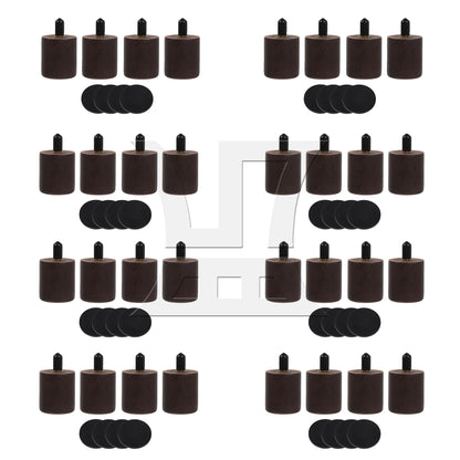 BQLZR  Furniture Sofa Couch Legs Round Wood w/ Brad Hole Tee Nuts M3.5 Screw