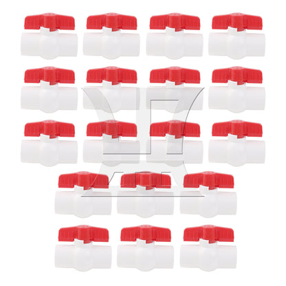 BQLZR 3/4 Inch Plastic Water Pipe Shut-off Valve Socket with Red T-Handle