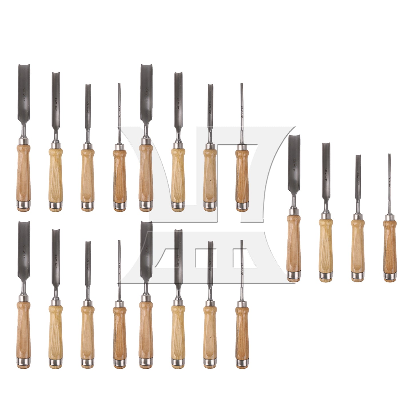 BQLZR Woodworking Wood Carving Chisel Tools High Carbon Steel 1/4" 1/2" 3/4" 1" Set