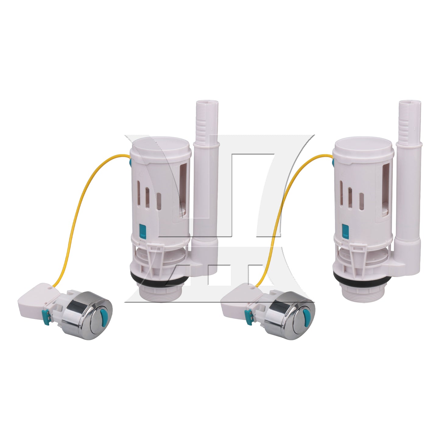 BQLZR Toilet Cistern Push Button Flush Valve for 2.36-2.95Inch Drainage