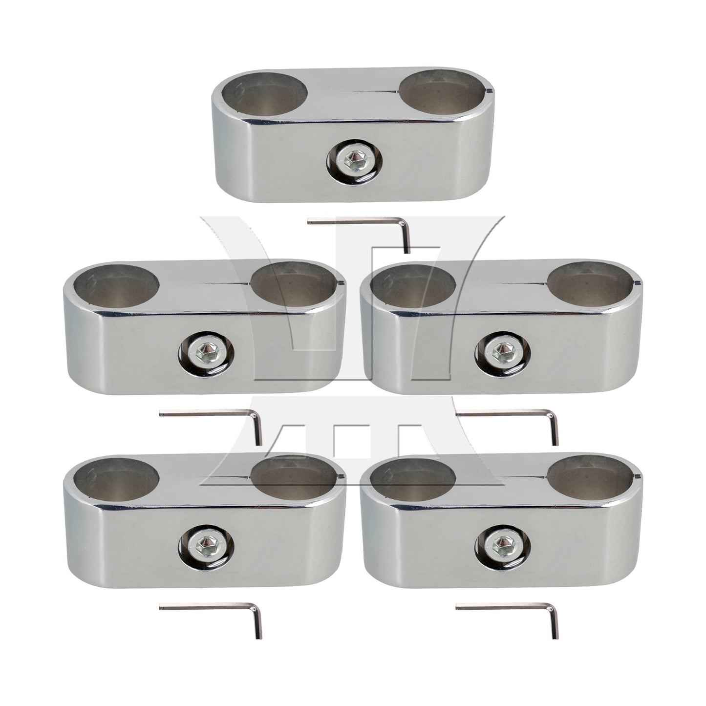 BQLZR 2 Way Al. Round Pipe Rack Fitting 82x25mm for DIY Replacement Fastener