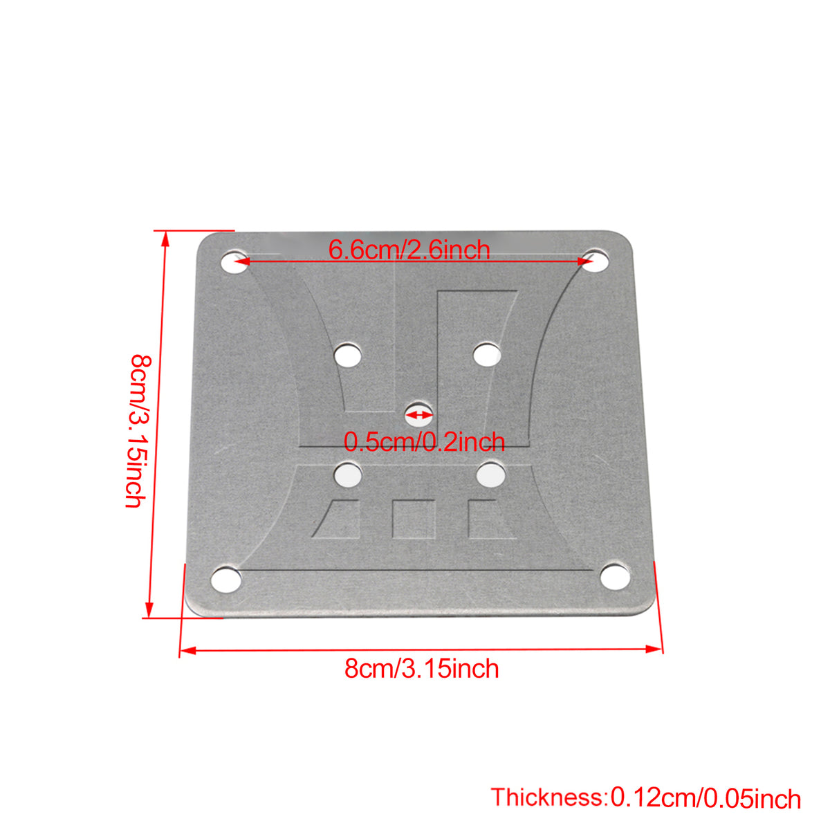 BQLZR 5sets Wooden Legs Mount Flat T Plate Connector 80x80x1.2mm Five Hole Design Extends Lifespan