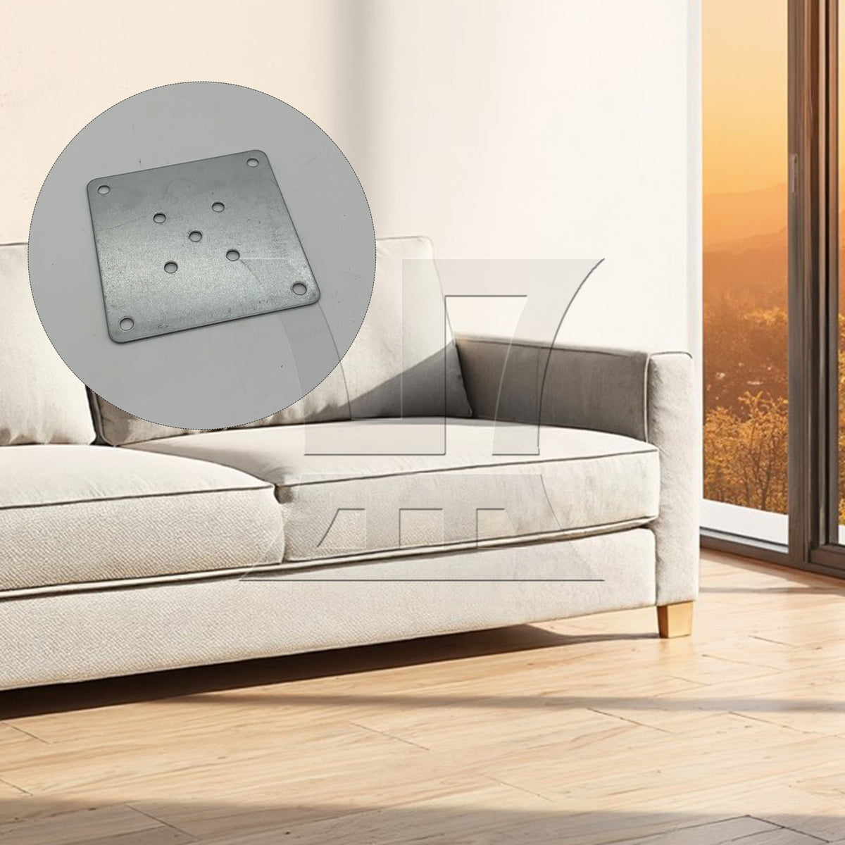 BQLZR 8sets Wooden Legs Mount Flat T Plate Connector 80x80x1.2mm Easy to Install And Quick to Repair