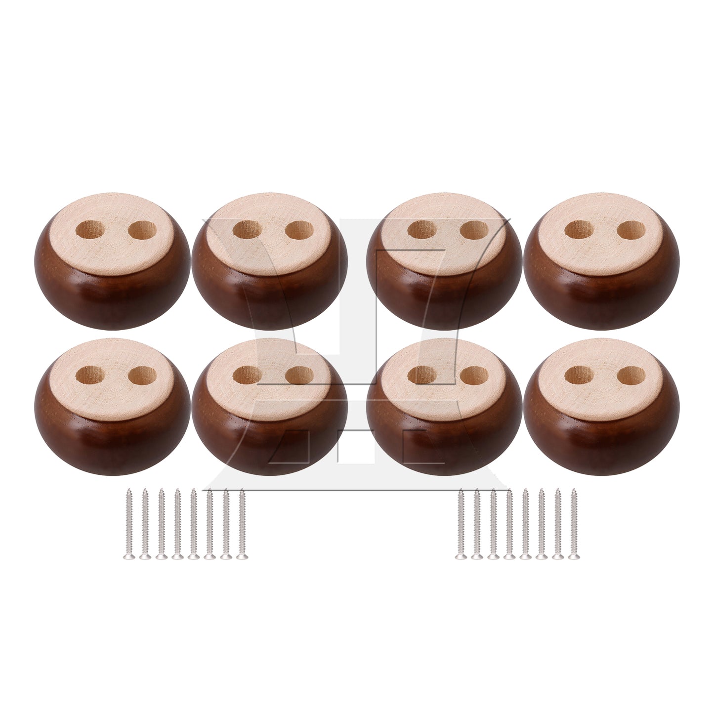 BQLZR Brown Eucalyptus-Wood Furniture Feet 100kg Bearing Weight 6x3cm