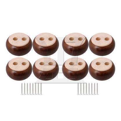 BQLZR Brown Eucalyptus-Wood Furniture Feet 100kg Bearing Weight 6x3cm