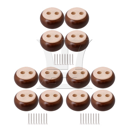 BQLZR Brown Eucalyptus-Wood Furniture Feet 100kg Bearing Weight 6x3cm