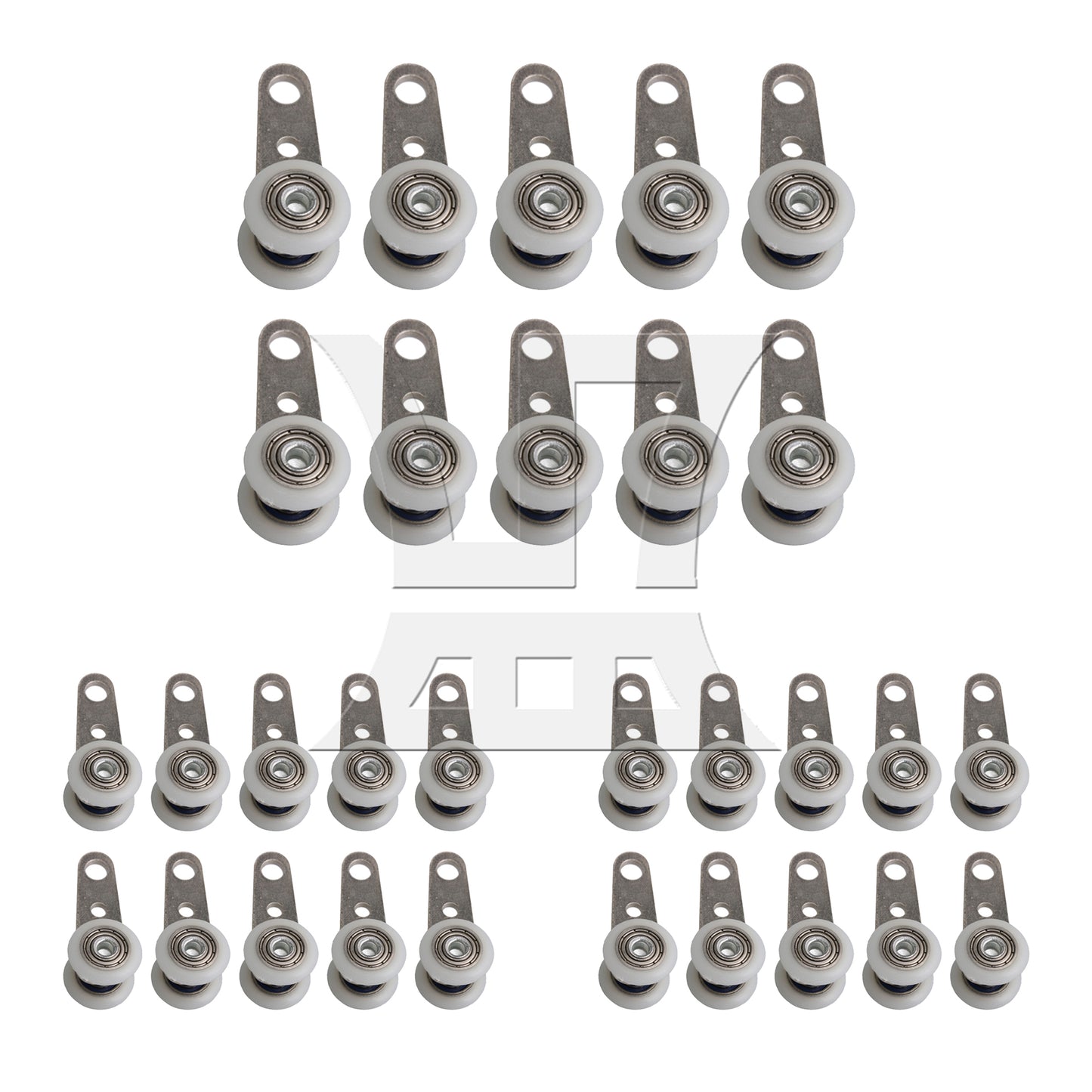 BQLZR  Metal Bearing Pulley Block for Wardrobes Cabinets Silver&White