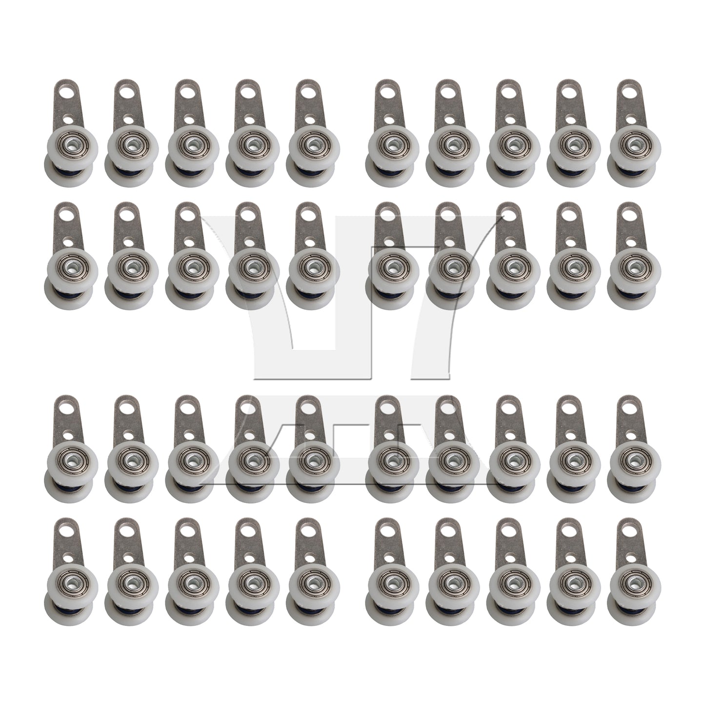 BQLZR  Metal Bearing Pulley Block for Wardrobes Cabinets Silver&White
