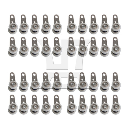 BQLZR  Metal Bearing Pulley Block for Wardrobes Cabinets Silver&White
