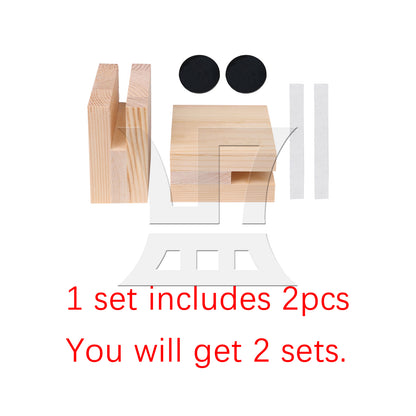 BQLZR 1.2x10CM Groove Wood Furniture Lifter Bed Sofa Table Risers Add 5cm
