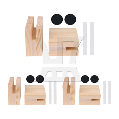 BQLZR 1.2x10CM Groove Wood Furniture Lifter Bed Sofa Table Risers Add 5cm