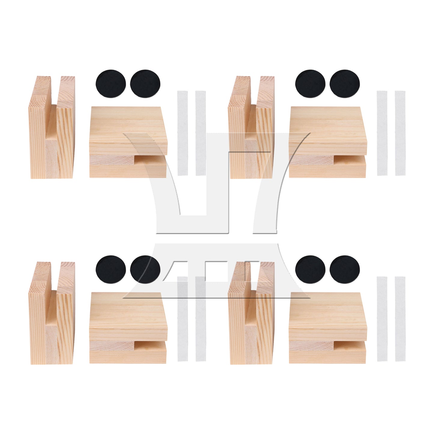 BQLZR 1.2x10CM Groove Wood Furniture Lifter Bed Sofa Table Risers Add 5cm