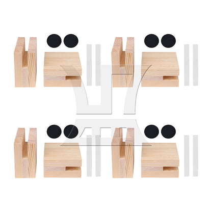 BQLZR 1.2x10CM Groove Wood Furniture Lifter Bed Sofa Table Risers Add 5cm
