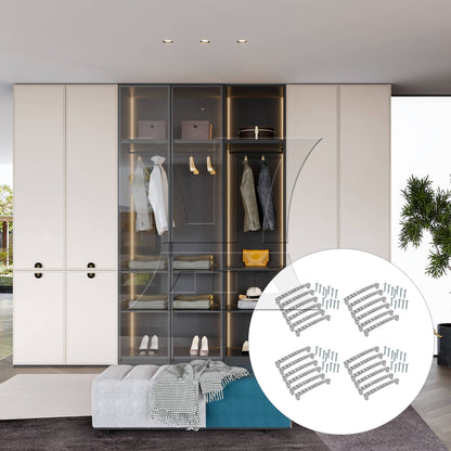 BQLZR 24 Pieces Furniture Door Knob for Dressing Tables 12.8cm Hole Spacing Silver
