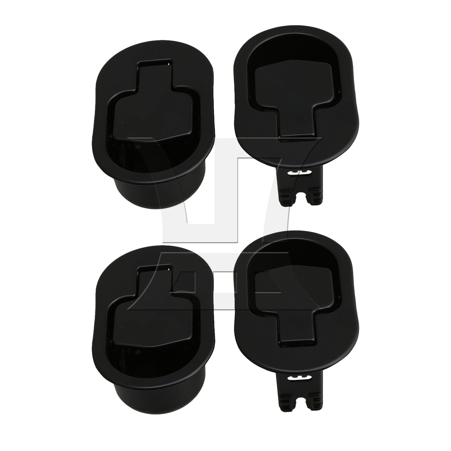BQLZR Universal Black Metal Pull Recliner Handle with 4 Pieces Cable for Sofa