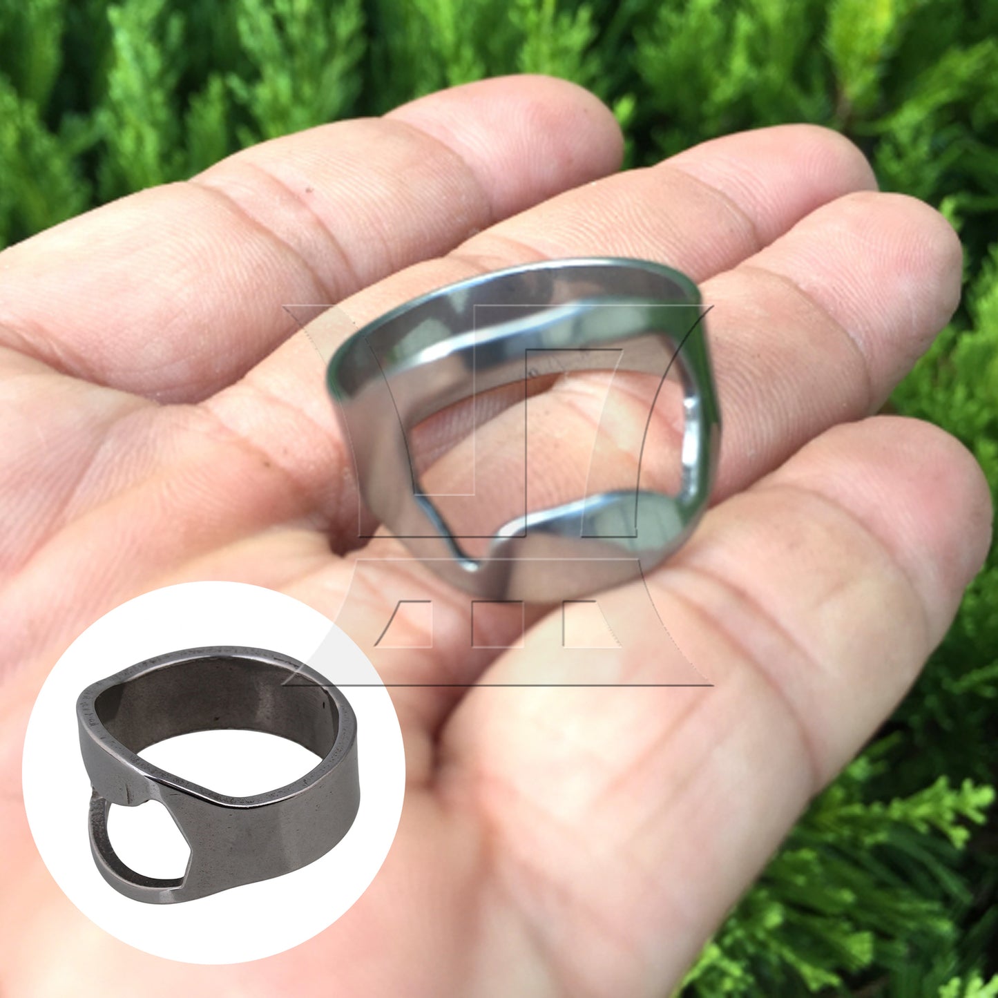 BQLZR 20 Pieces Metal Finger Ring Bottle Opener for Party 2.75x2.36x1.18inch
