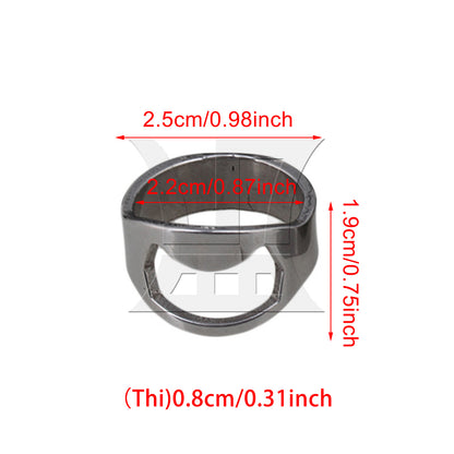 BQLZR 20 Pieces Metal Finger Ring Bottle Opener for Party 2.75x2.36x1.18inch