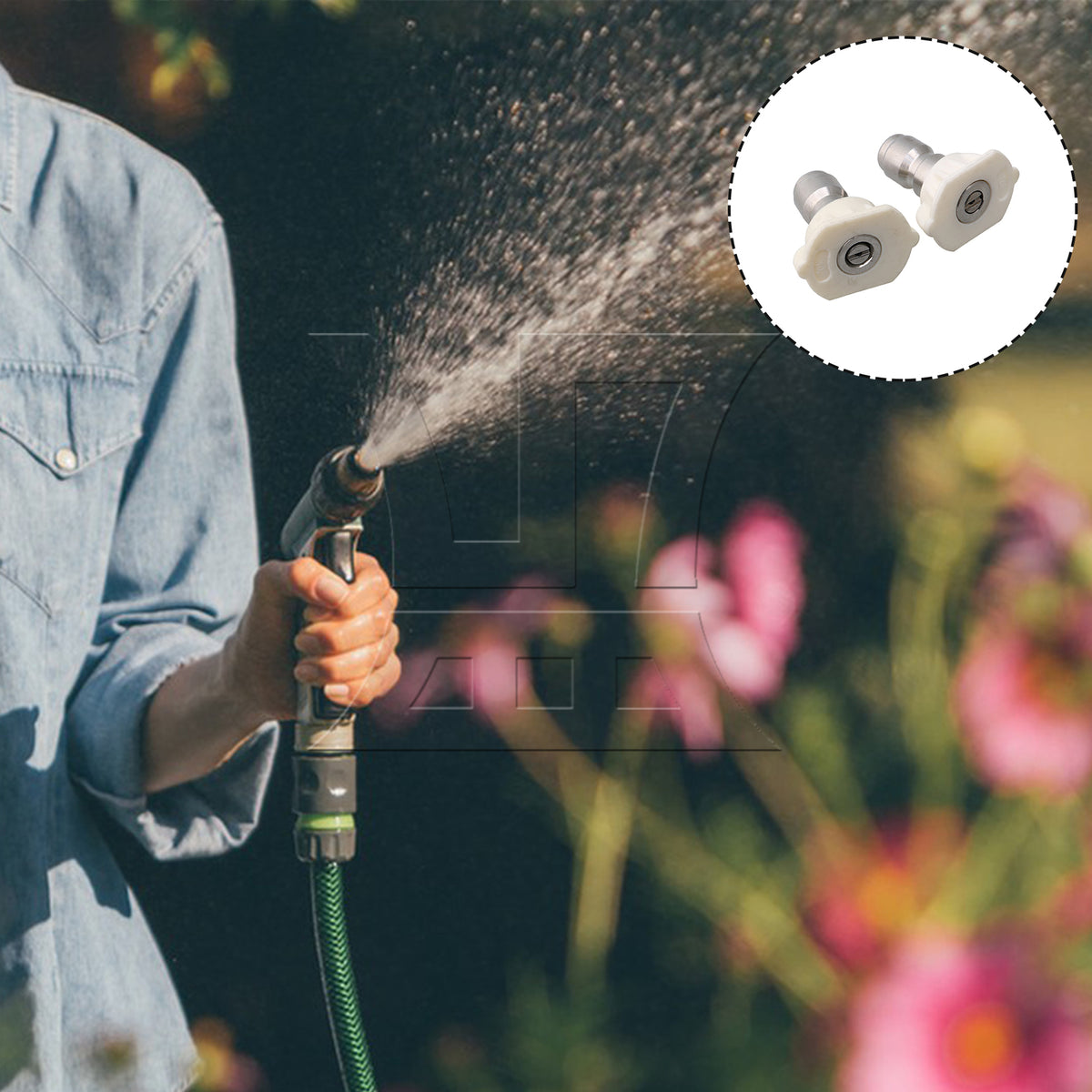 BQLZR 20Pieces White High Pressure Spray Nozzles Tips 40 Degree 1/4" Quick Connection