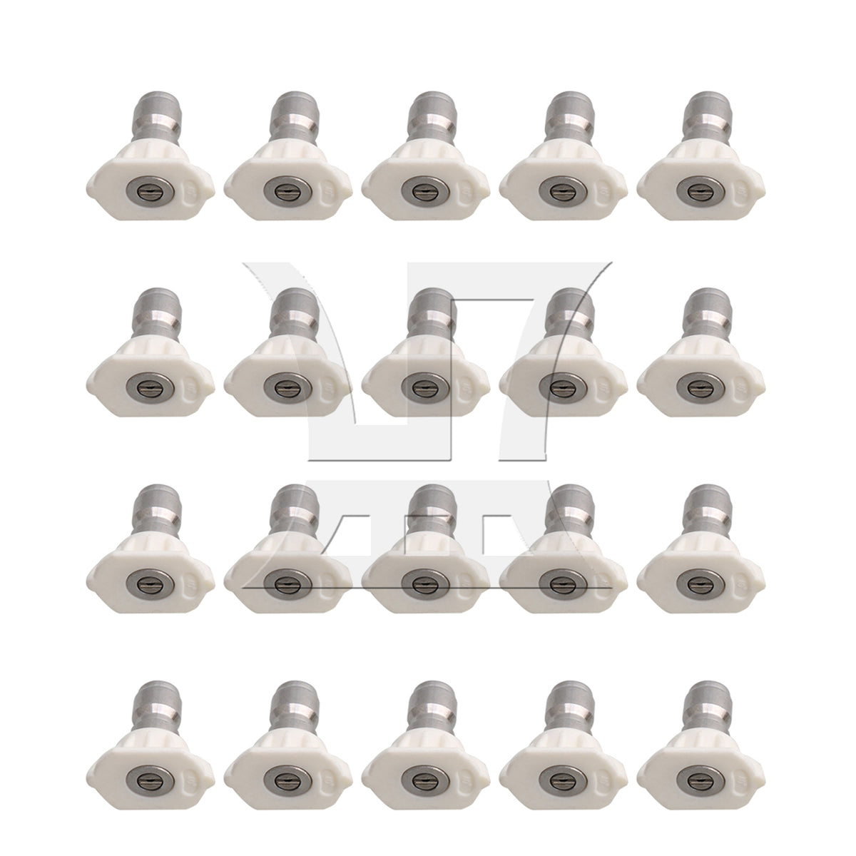 BQLZR 20Pieces White High Pressure Spray Nozzles Tips 40 Degree 1/4" Quick Connection