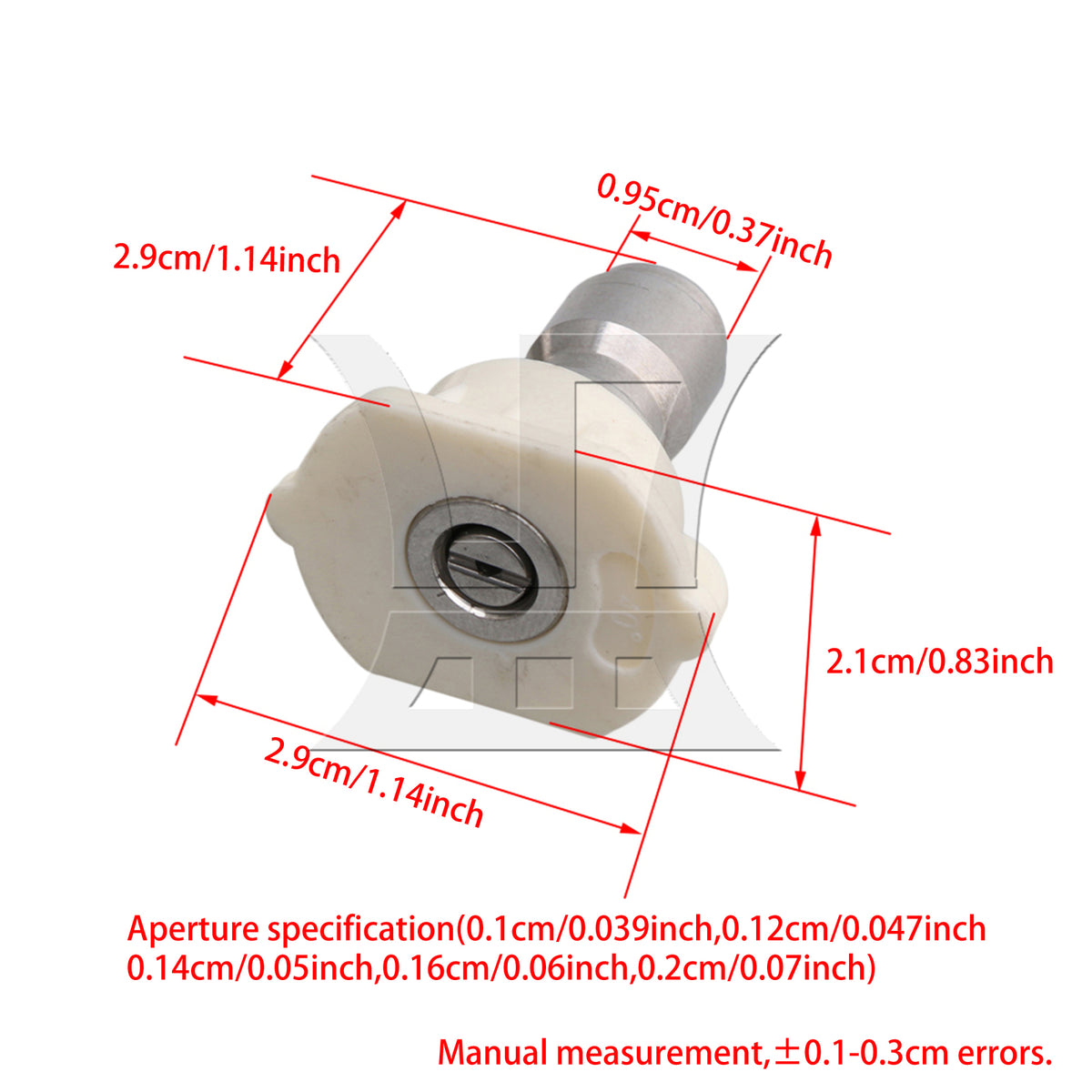 BQLZR 20Pieces White High Pressure Spray Nozzles Tips 40 Degree 1/4" Quick Connection