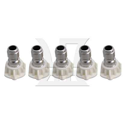BQLZR 20Pieces White High Pressure Spray Nozzles Tips 40 Degree 1/4" Quick Connection