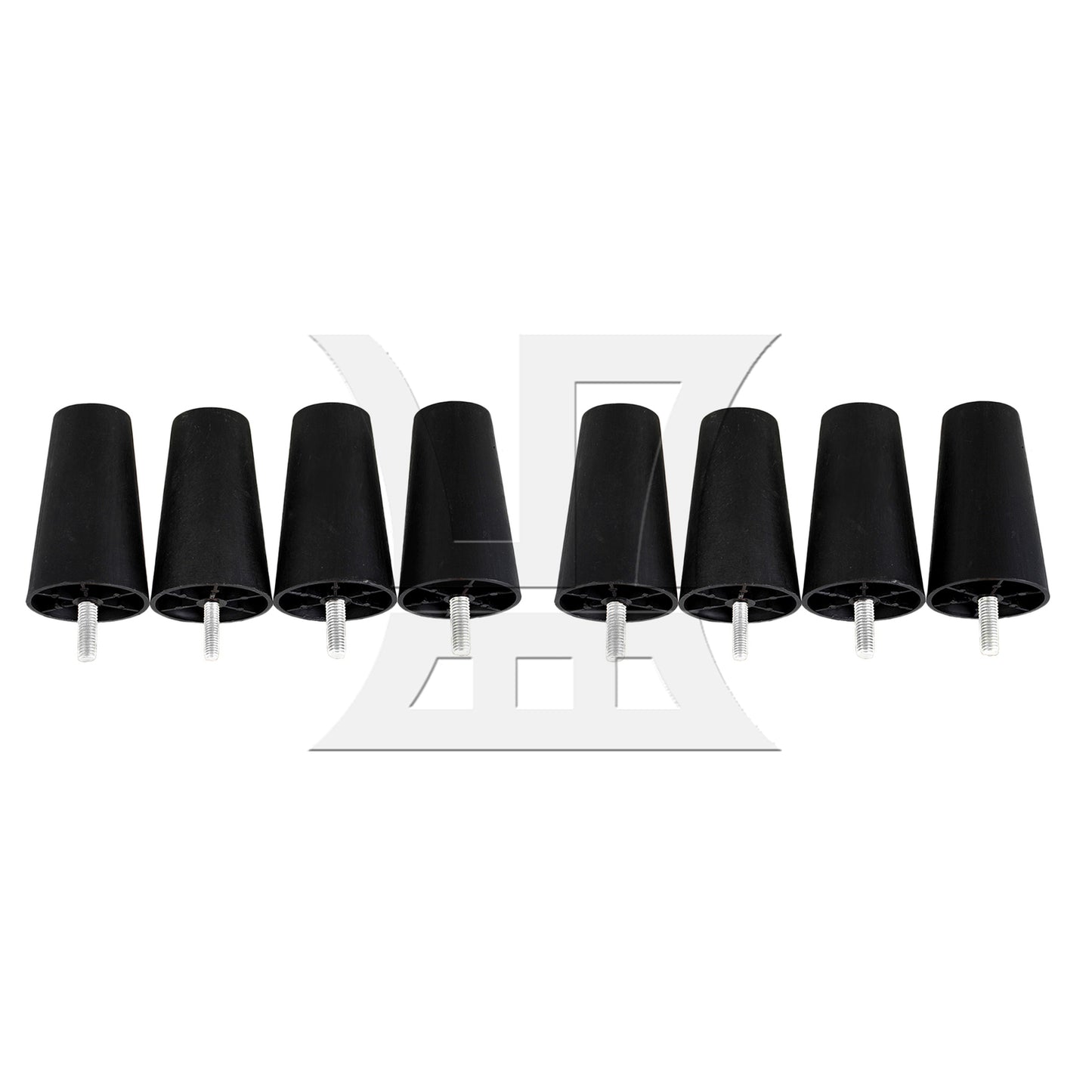 BQLZR Plastic Trapezoidal Sofa Leg 40x60x100mm Black for Sofa Legs and Tv Cabinet Legs