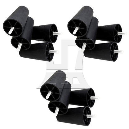 BQLZR Plastic Trapezoidal Sofa Leg 40x60x100mm Black for Sofa Legs and Tv Cabinet Legs