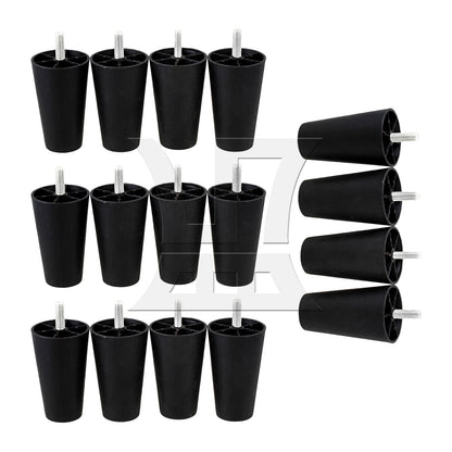 BQLZR Plastic Trapezoidal Sofa Leg 40x60x100mm Black for Sofa Legs and Tv Cabinet Legs