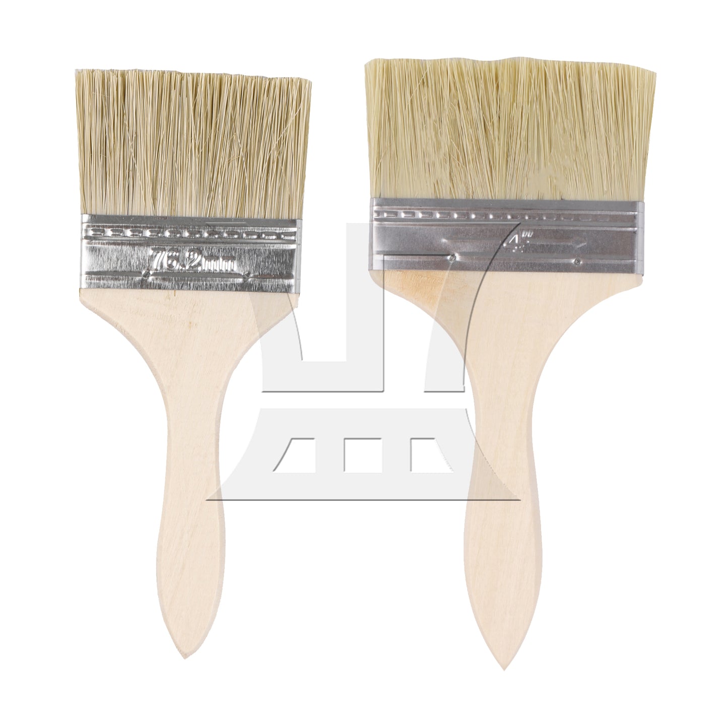BQLZR Flat Paint Brushes with Handle 4 Inch Stain Brushes for Painting Wall