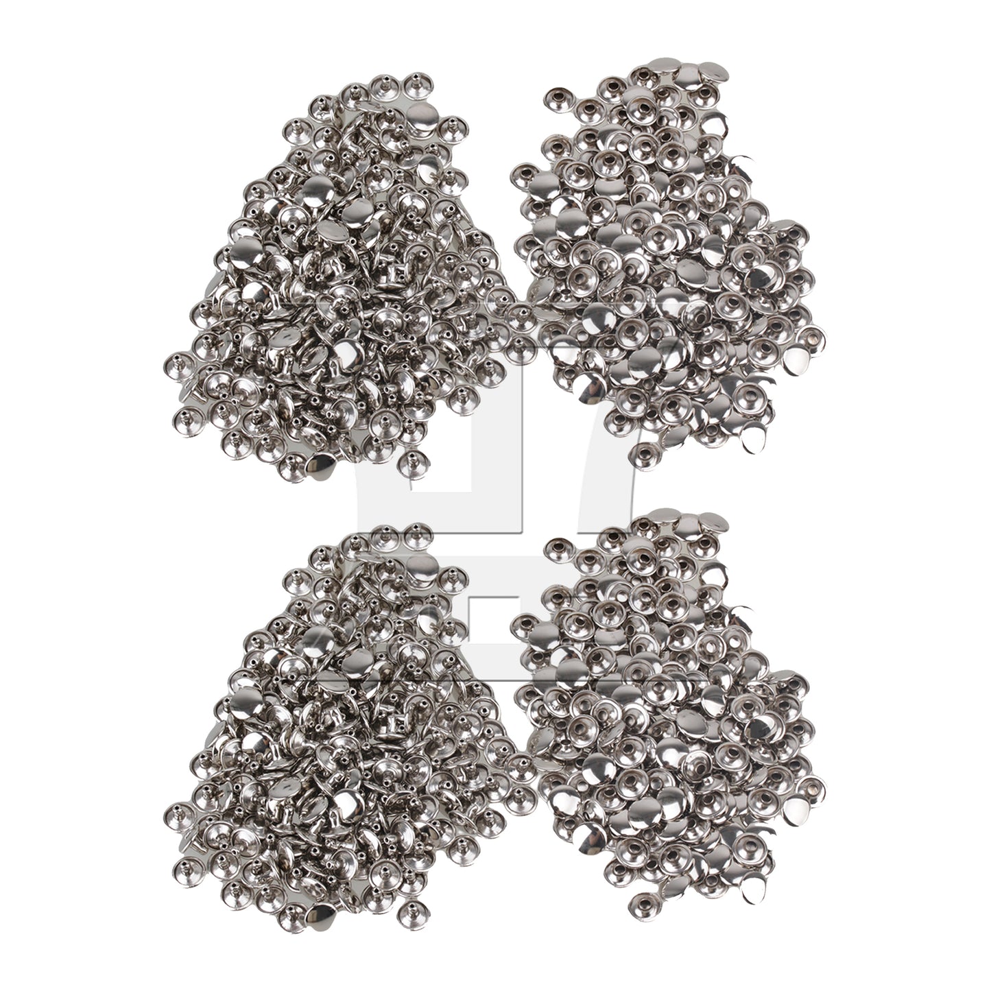 BQLZR Double Side Flat Round Rapid Rivets Stud 10 x 8mm Punk Spots