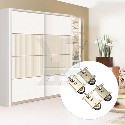 BQLZR  Zinc Plated Closet Sliding Door Housing Rollers Ball Bearing Assembly