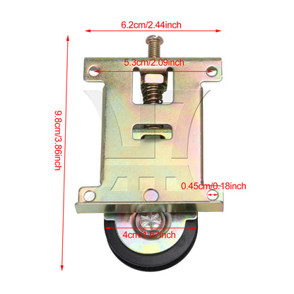 BQLZR  Zinc Plated Closet Sliding Door Housing Rollers Ball Bearing Assembly