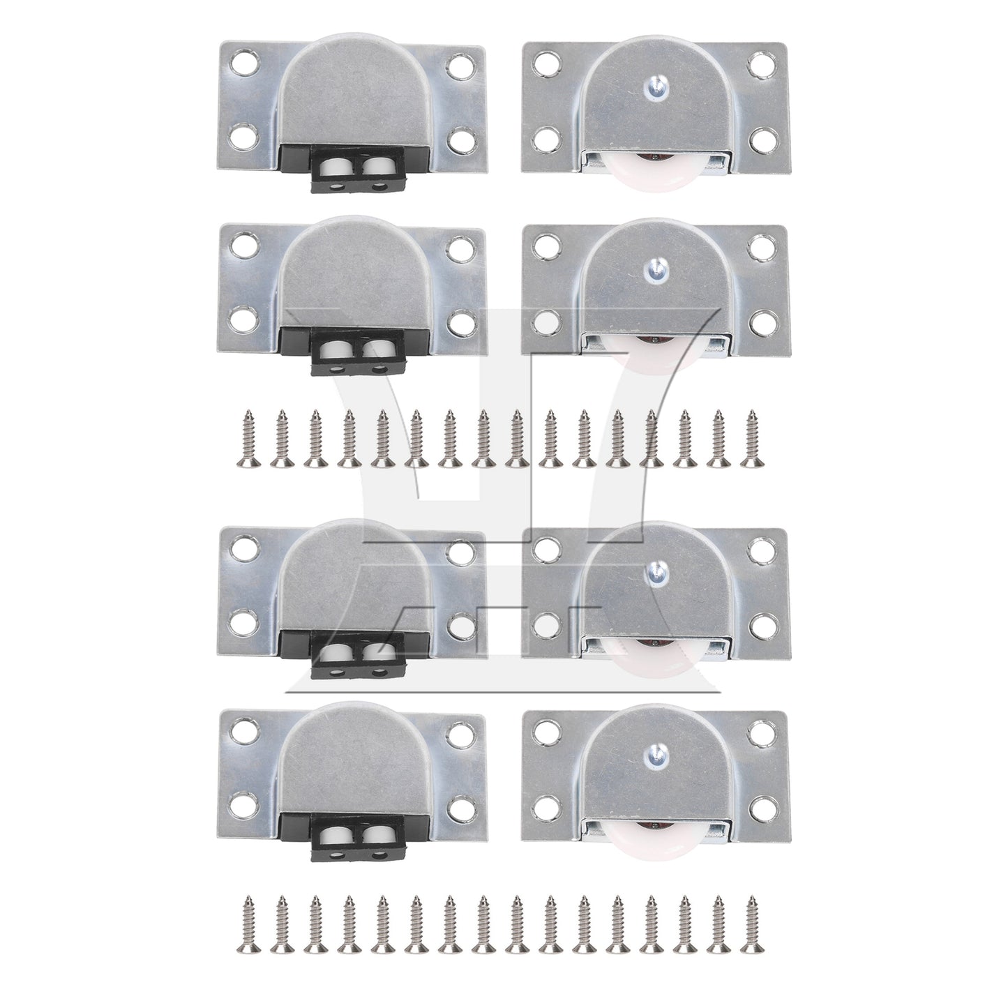 BQLZR Metal Furniture Closet Sliding Door Roller Wheel With Spring Loaded Catch