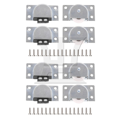 BQLZR Metal Furniture Closet Sliding Door Roller Wheel With Spring Loaded Catch