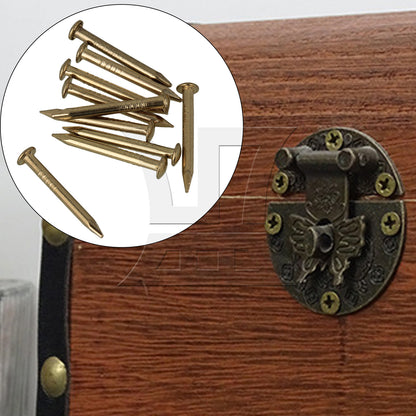 BQLZ 200 Pieces Copper Alloy Nails for Home Furniture Decorative Tool 0.59x0.12inch