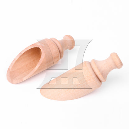 BQLZR 15 Pieces Wooden Measuring Coffee Salt Spice Small Scoops Spoon 3.54x1.22inch