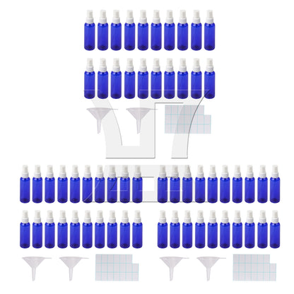 BQLZR  White Transparent Plastic Perfume Atomizer Empty Spray Bottle 50ml