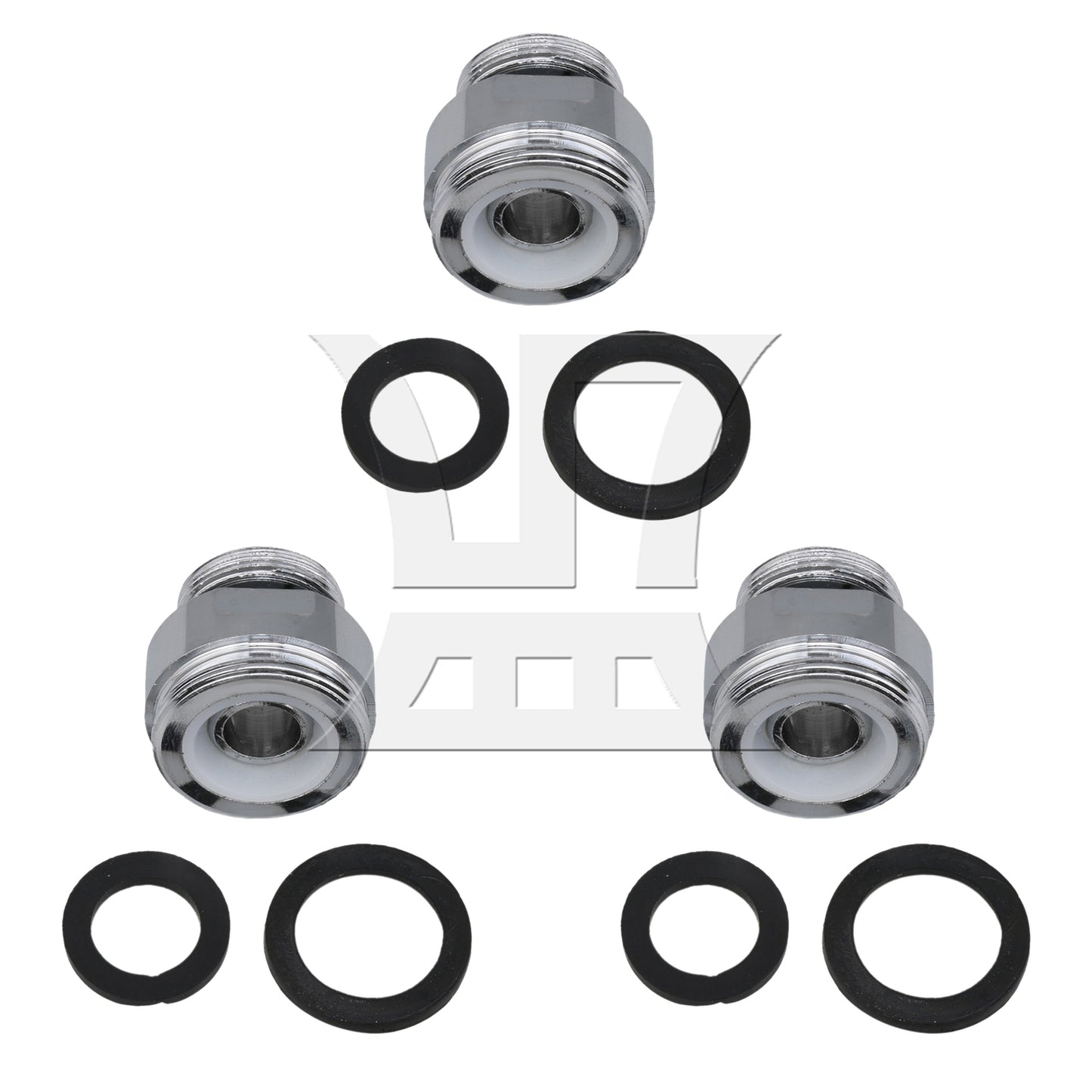 BQLZR Faucet Garden Hose Adapter Kit Sink Swivel Attachments 18 to 22mm Silver