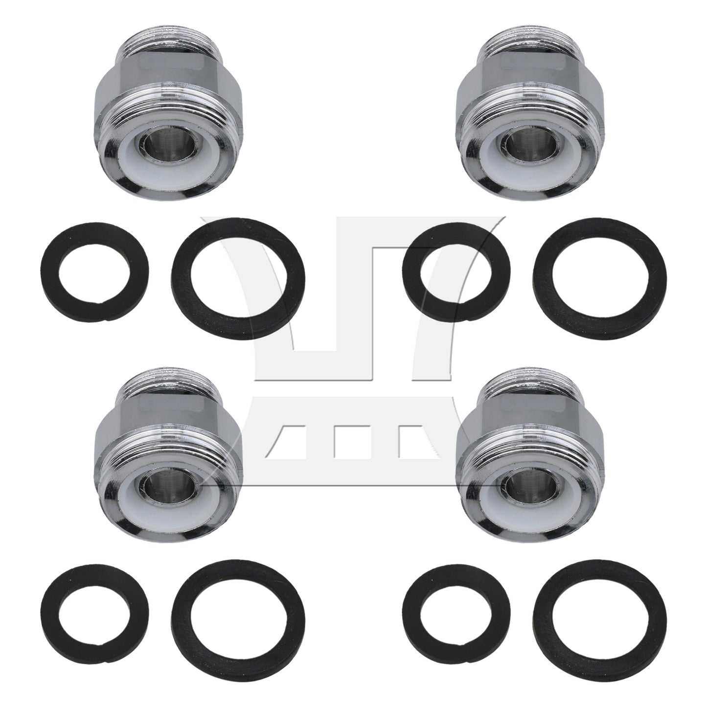BQLZR Faucet Garden Hose Adapter Kit Sink Swivel Attachments 18 to 22mm Silver