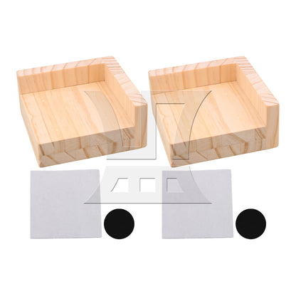 BQLZR  9.8x9.8CM Slot L-shaped Wood Furniture Lifter Sofa Table Leg Riser Add 3cm