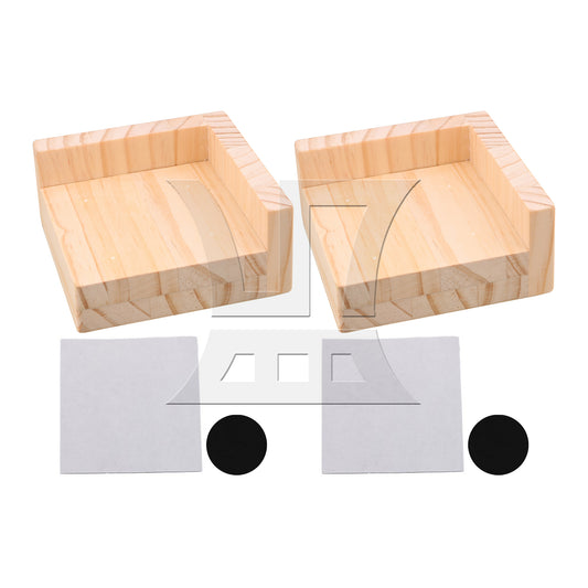 BQLZR  9.8x9.8CM Slot L-shaped Wood Furniture Lifter Sofa Table Leg Riser Add 3cm