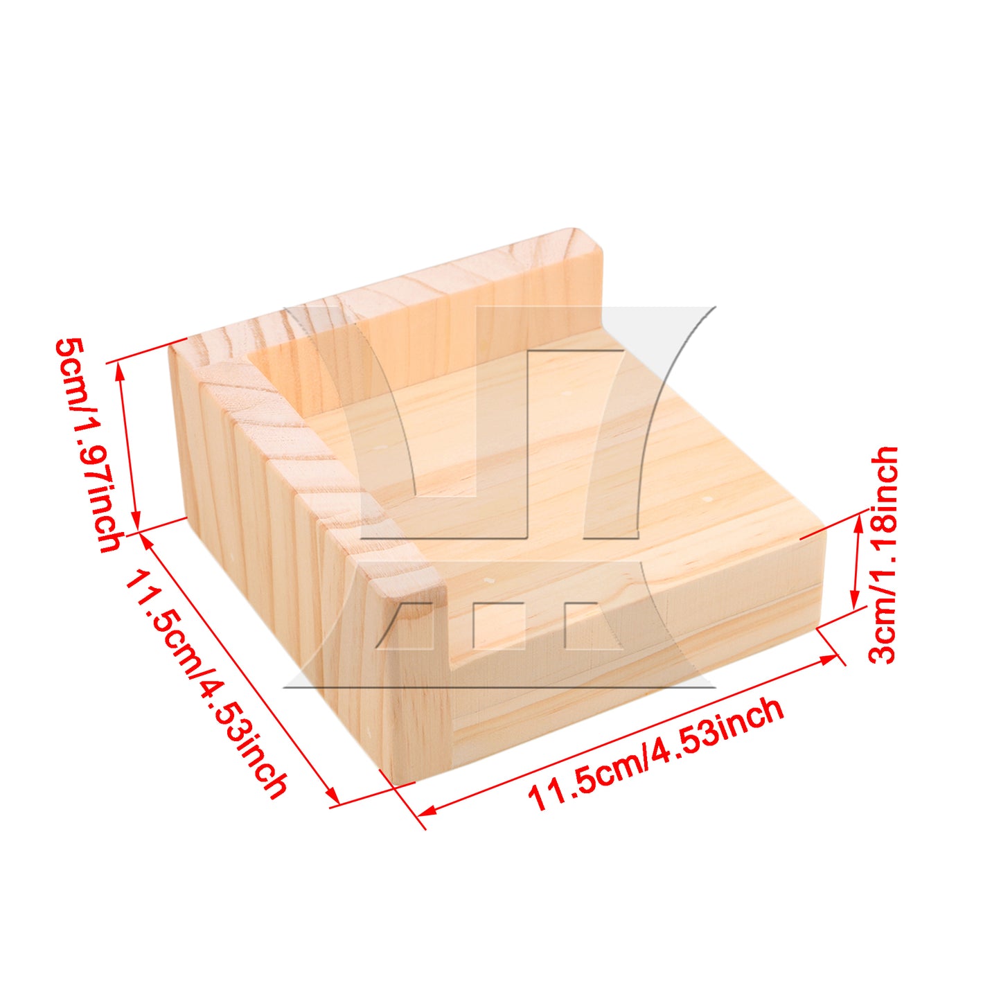 BQLZR  9.8x9.8CM Slot L-shaped Wood Furniture Lifter Sofa Table Leg Riser Add 3cm
