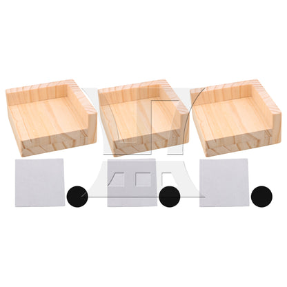 BQLZR  9.8x9.8CM Slot L-shaped Wood Furniture Lifter Sofa Table Leg Riser Add 3cm