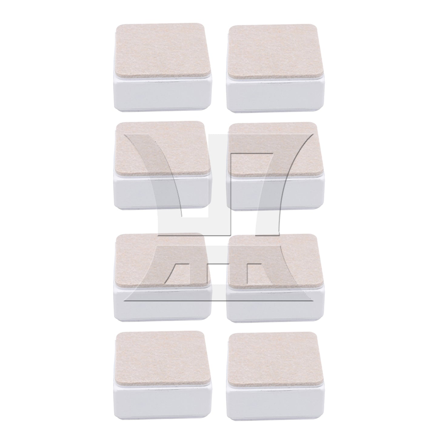 BQLZR 4 Pack White Carbon Steel Furniture Legs Sofa Feet Bed Table Riser 6x6x3cm