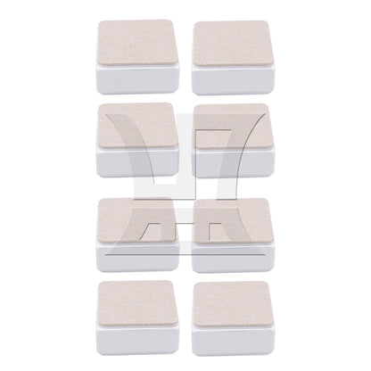 BQLZR 4 Pack White Carbon Steel Furniture Legs Sofa Feet Bed Table Riser 6x6x3cm